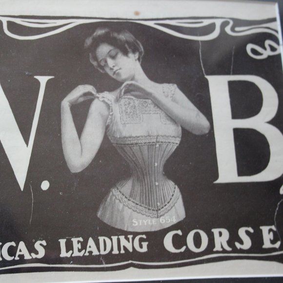 W.B Americas Leading Corset Framed Fashion Print - Picture 1 of 3